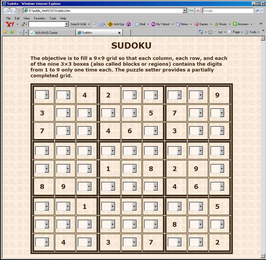 Sudoku with style