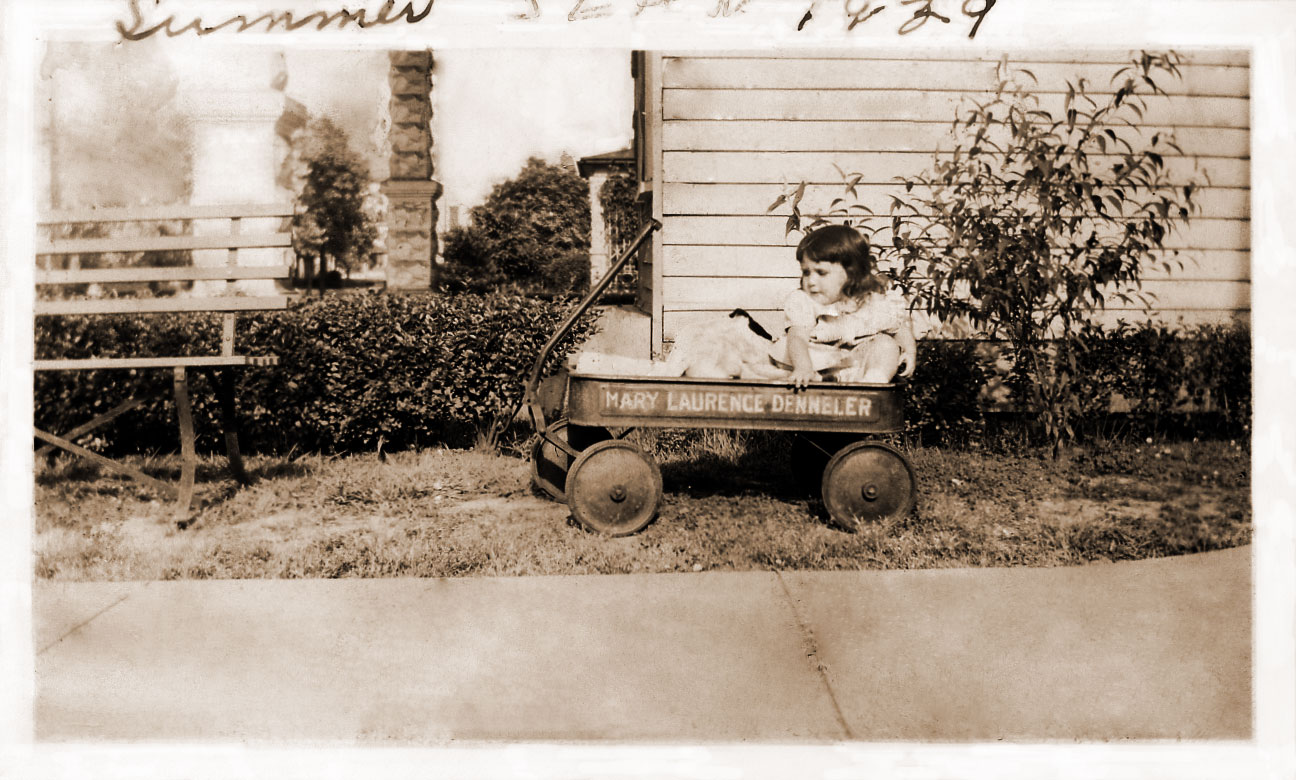 Retouched Mom in Wagon