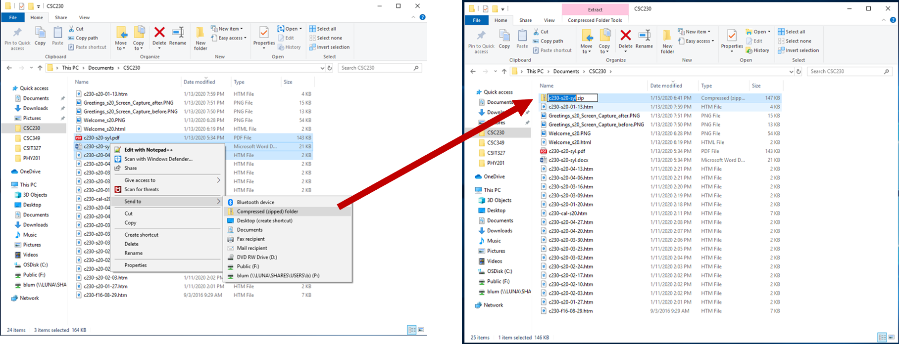 Compressing/zipping files