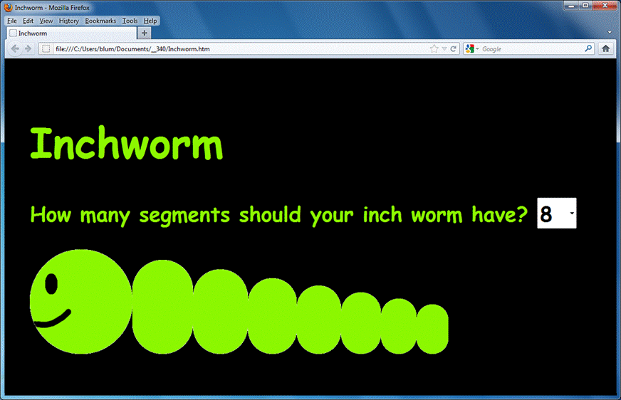 Inch Worm Screen Capture