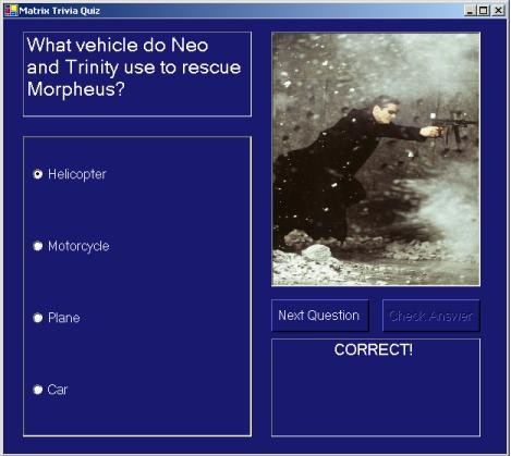 Matrix Quiz Screen capture 1