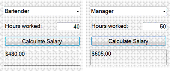 Salary Revision screen captures