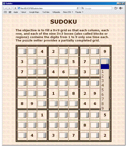 Sudoku page