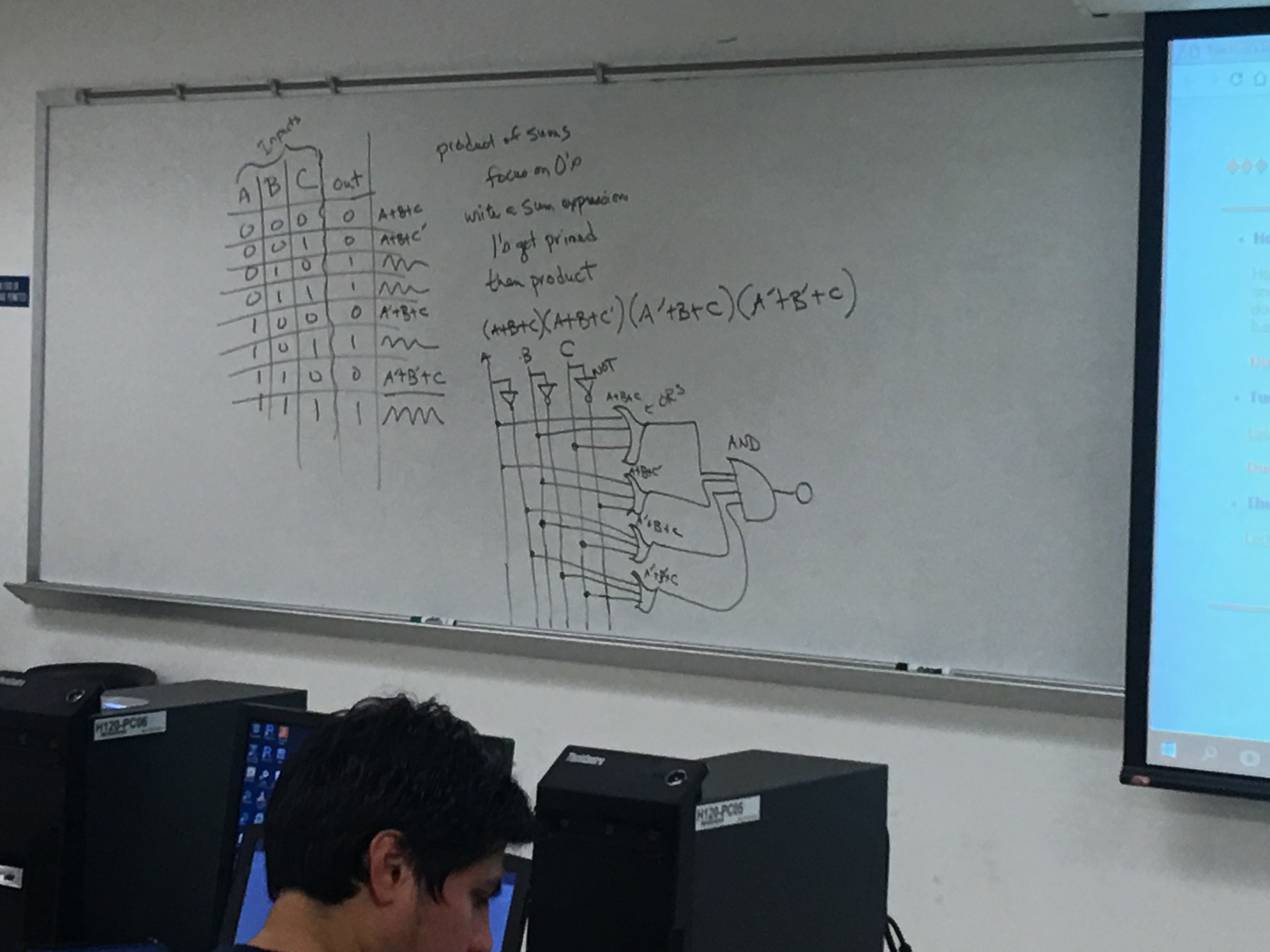 Product of Sums example