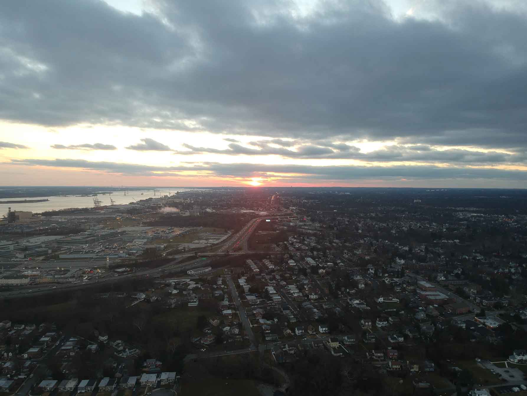 Drone Picture looking West from Ridley Park PA - Taken with DJI Spark